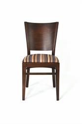 gebogener Sessel für Restaurant, 2197 AROL P, mit gepolstertem Sitz, spezielle Beizfarbe - Antique 18A schwarz, klassischer Stoff - Inca 54, tschechischer Hersteller von Stühlen und Tischen Sádlík