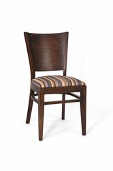 gebogener Sessel für Restaurant, 2197 AROL P, mit gepolstertem Sitz, spezielle Beizfarbe - Antique 18A schwarz, klassischer Stoff - Inca 54, tschechischer Hersteller von Stühlen und Tischen Sádlík