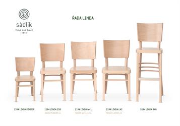 Stühle vom tschechischen Hersteller Sádlík, Modellreihe Linetta - Linda, Kinderstuhl, Esszimmerstuhl 3 Größen, Barhocker