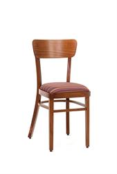 Holzstuhl mit gepolstertem Sitz 2196 NICO P, Holzbeize Farbe Nr. 15, Ausführung nach Kundenwunsch, Stuhlhöhe nach Kundenwunsch. Traditioneller tschechischer Hersteller von Sitzmöbeln Sádlík.